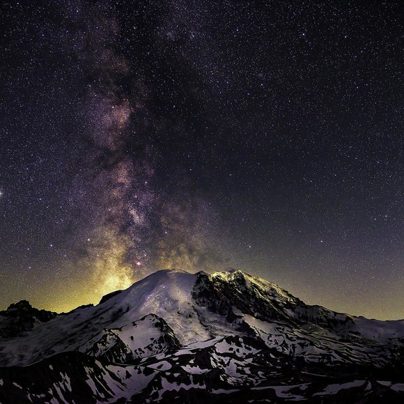 Milky Way over Mt. Rainier, WA