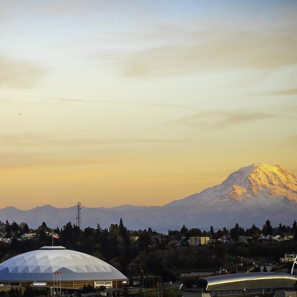 Tacoma Dome and Mt. Rainier, WA