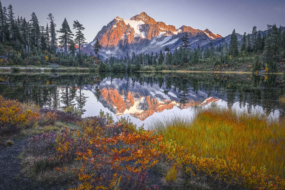 Mt Shuksan from Picture Lake, WA