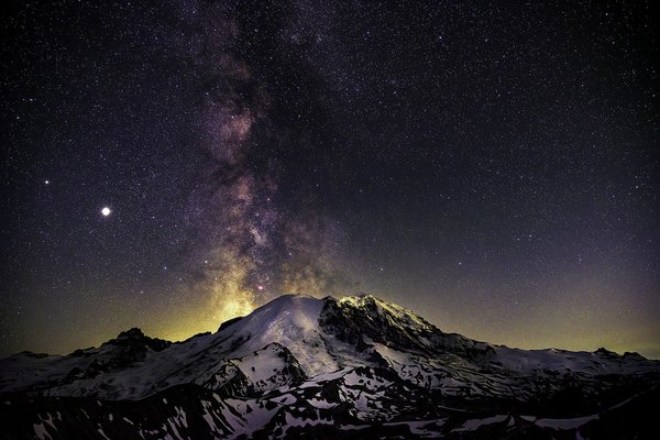 Milky Way over Mt. Rainier, WA
